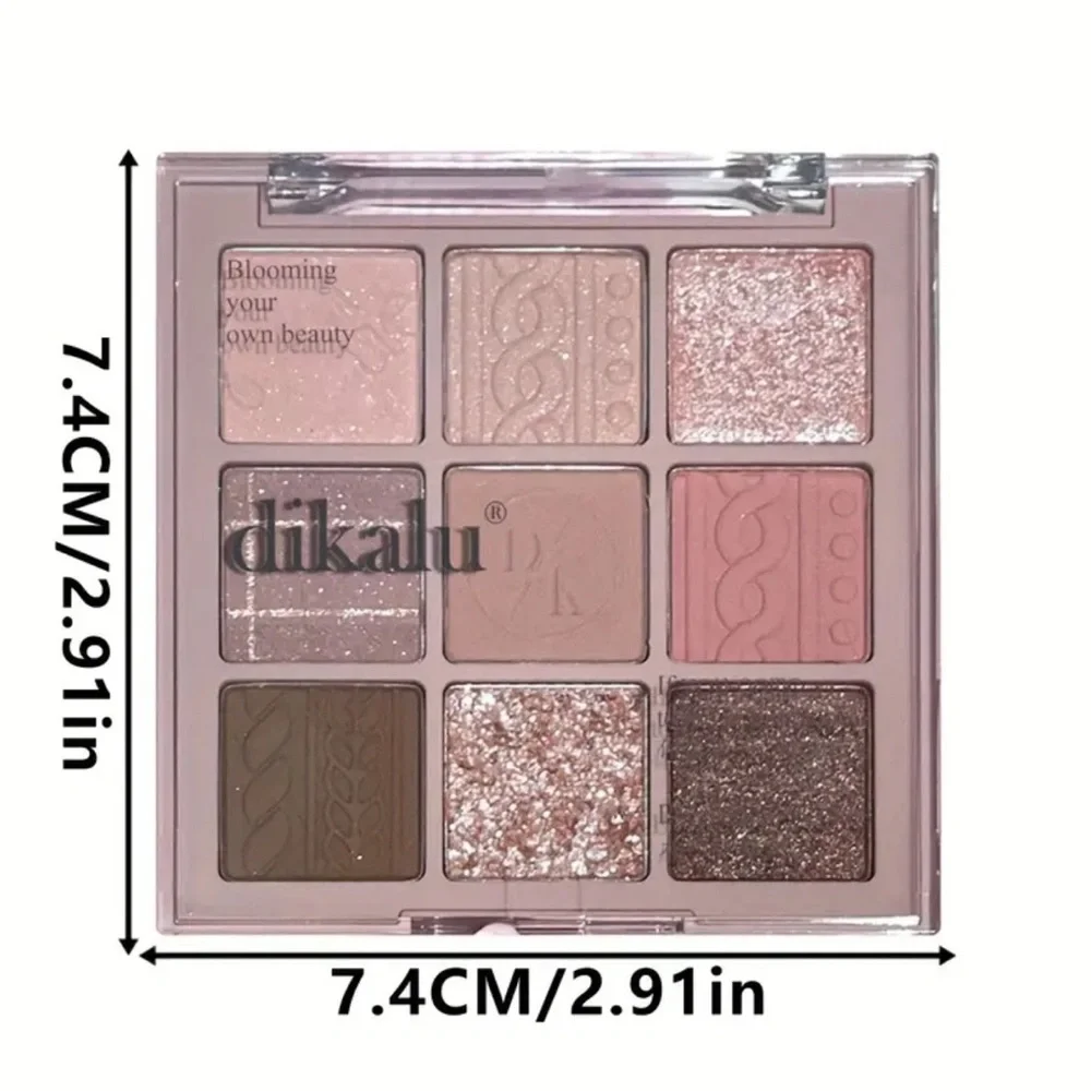 9-color Eyeshadow Palette Matte PearlyVelvet Texture Brown Pink Color NEW